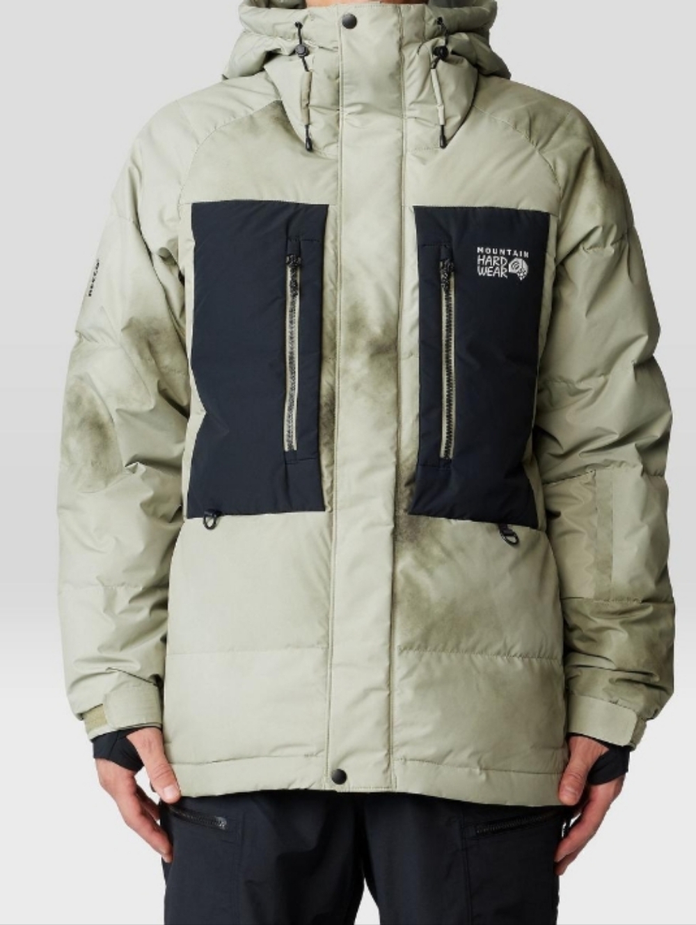 NWOT Mountain Hardwear Men's First Tracks Down Recco Jacket Mantis Green/Blk L